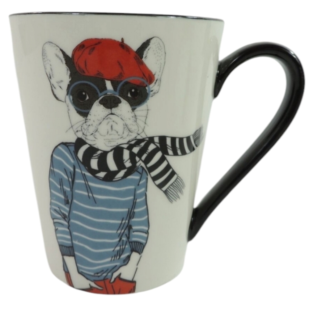 NWOT Signature Housewares Inc. Hipster French Bulldog 16 Oz. Mug